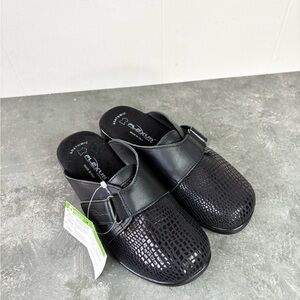 Flexus by Spring Step emanuela shoes black slip on clog size EU 36 US 5.5-6 new